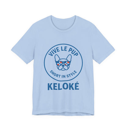 KELOKÉ™ Light Pup Tee – Dominican Frenchie Vibes 🇩🇴