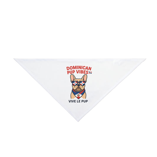 Dominican Pup Vibes Bandana – Frenchie Dog Edition 🇩🇴